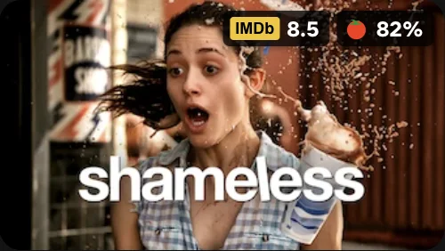 Shameless (U.S.): IMDb 8.5, 82% critics